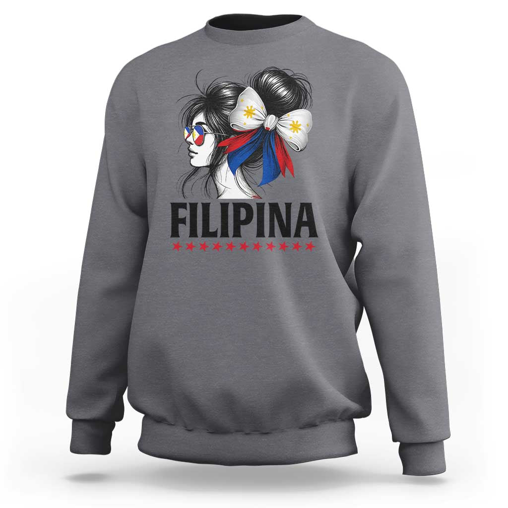 Filipina Girl Philippines Flag Proud Pinay Sweatshirt - Wonder Print Shop