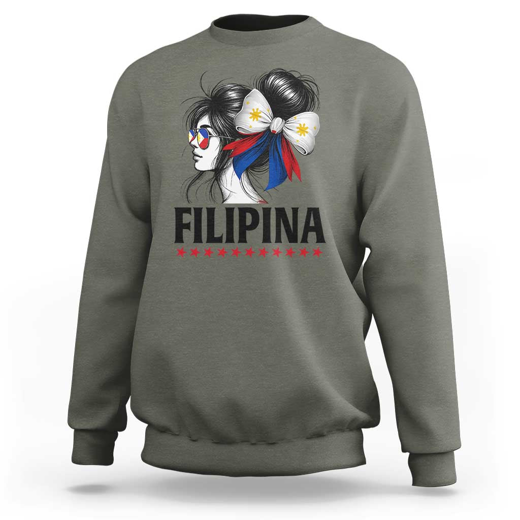 Filipina Girl Philippines Flag Proud Pinay Sweatshirt - Wonder Print Shop
