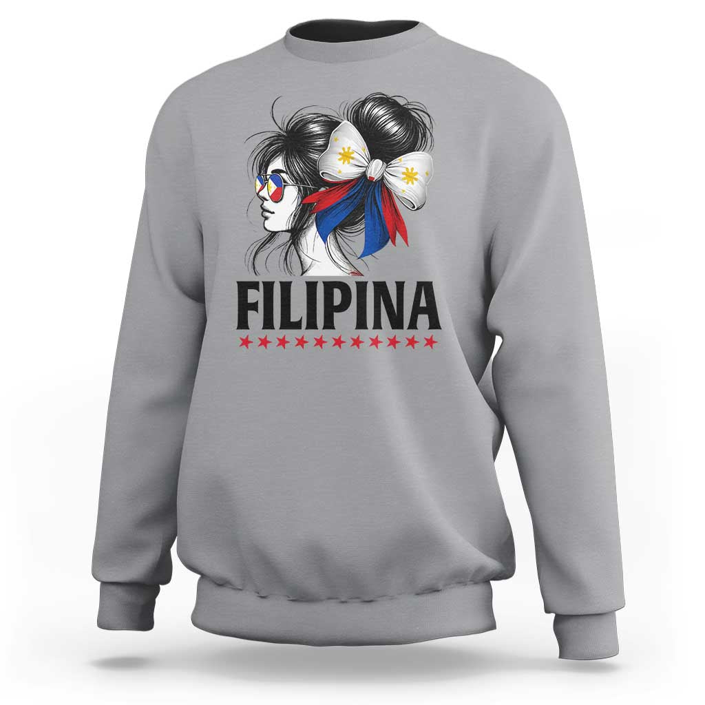Filipina Girl Philippines Flag Proud Pinay Sweatshirt - Wonder Print Shop