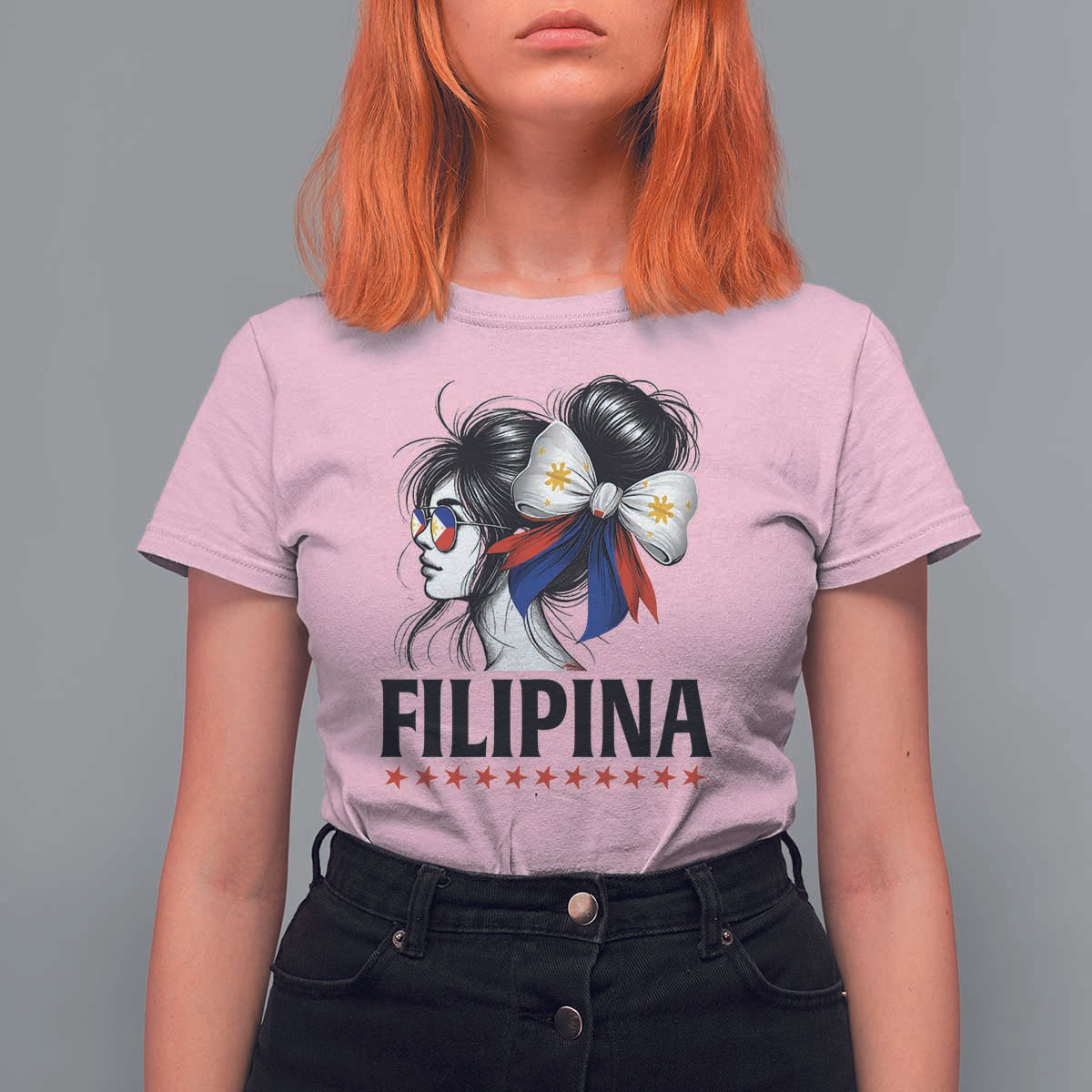 Filipina Girl Philippines Flag Proud Pinay T Shirt For Women - Wonder Print Shop