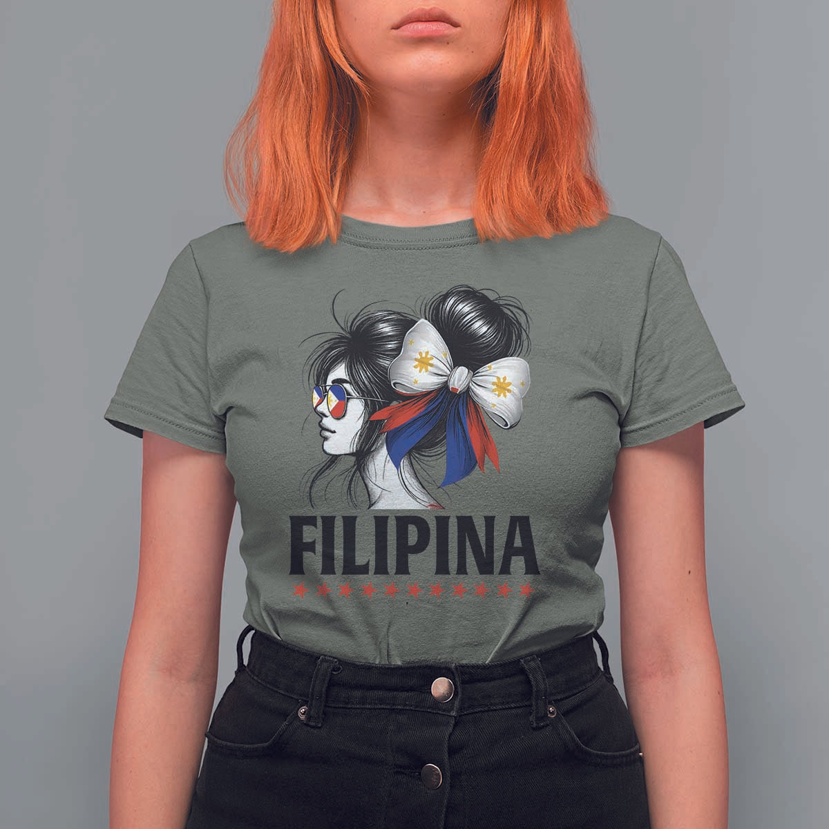 Filipina Girl Philippines Flag Proud Pinay T Shirt For Women - Wonder Print Shop