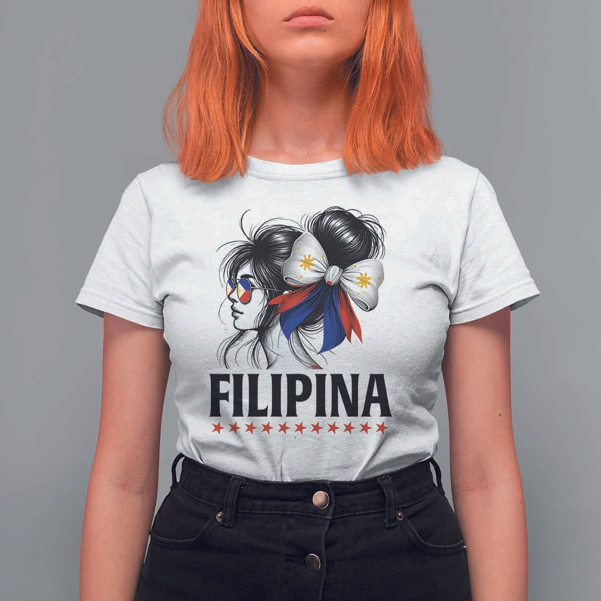 Filipina Girl Philippines Flag Proud Pinay T Shirt For Women - Wonder Print Shop