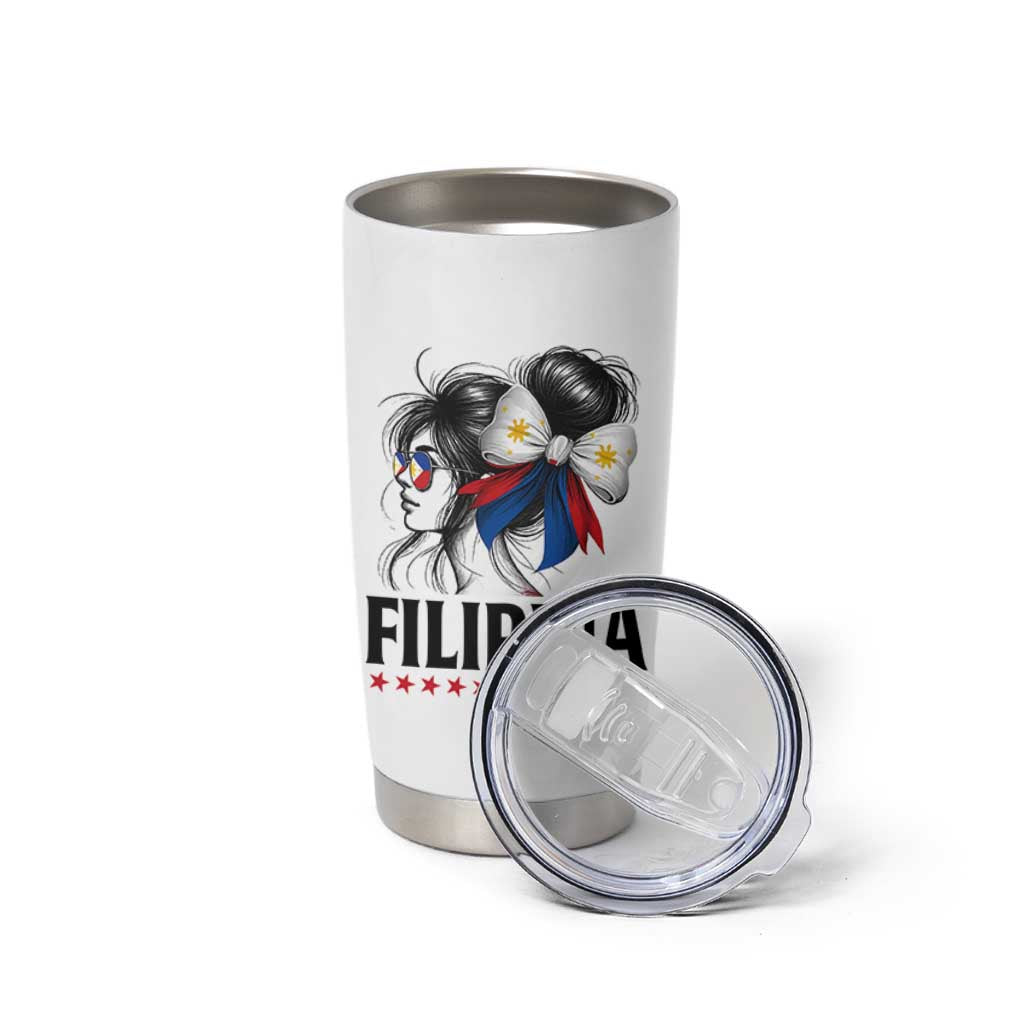 Filipina Girl Philippines Flag Proud Pinay Tumbler Cup - Wonder Print Shop