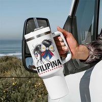 Filipina Girl Philippines Flag Proud Pinay Tumbler With Handle - Wonder Print Shop