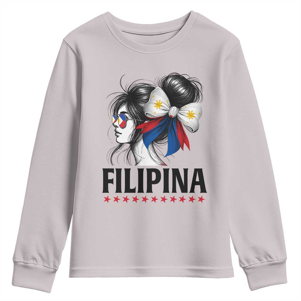Filipina Girl Philippines Flag Proud Pinay Youth Sweatshirt - Wonder Print Shop