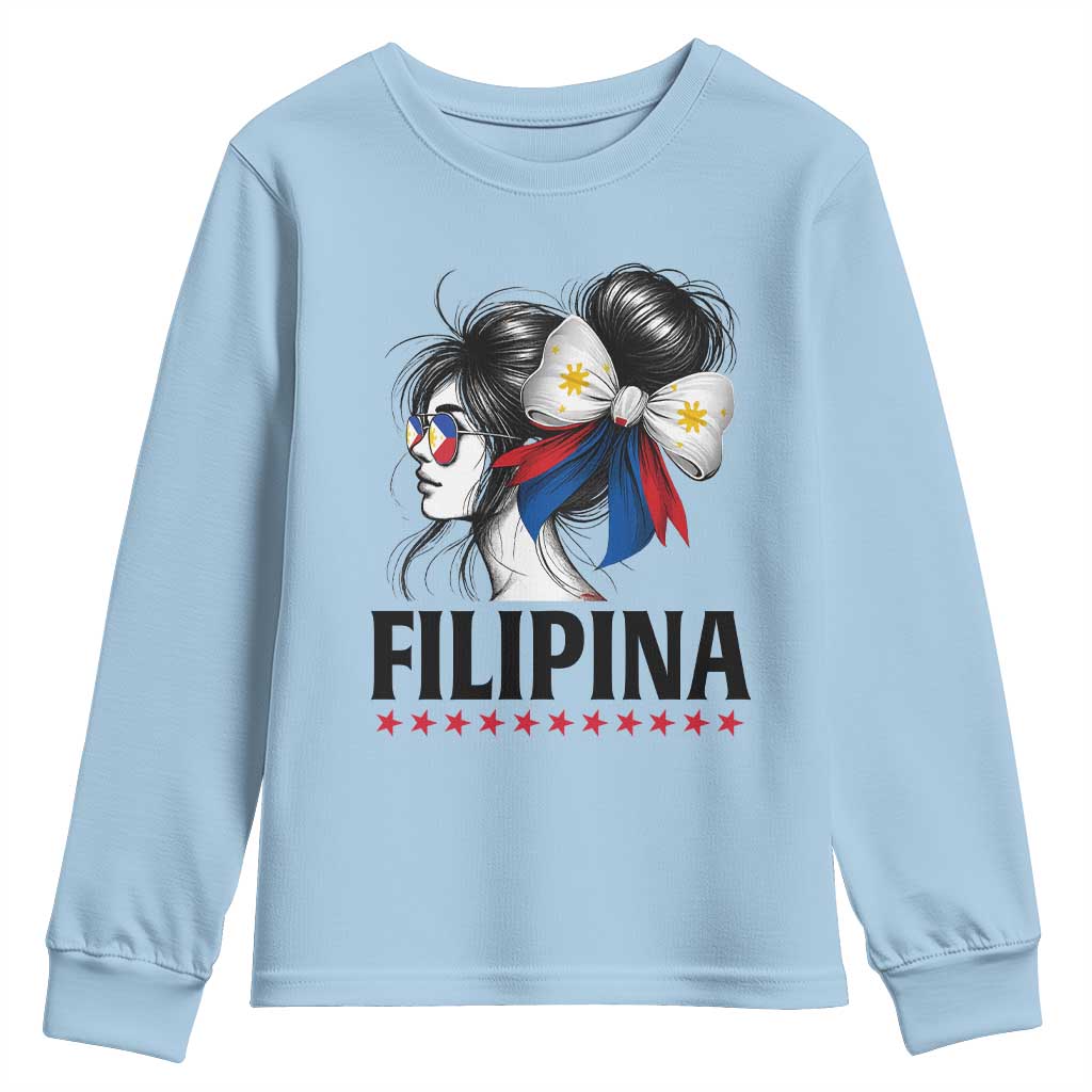 Filipina Girl Philippines Flag Proud Pinay Youth Sweatshirt - Wonder Print Shop