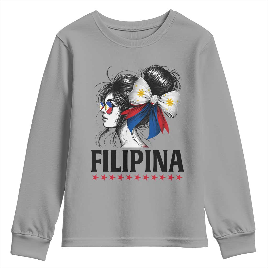 Filipina Girl Philippines Flag Proud Pinay Youth Sweatshirt - Wonder Print Shop