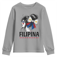 Filipina Girl Philippines Flag Proud Pinay Youth Sweatshirt - Wonder Print Shop