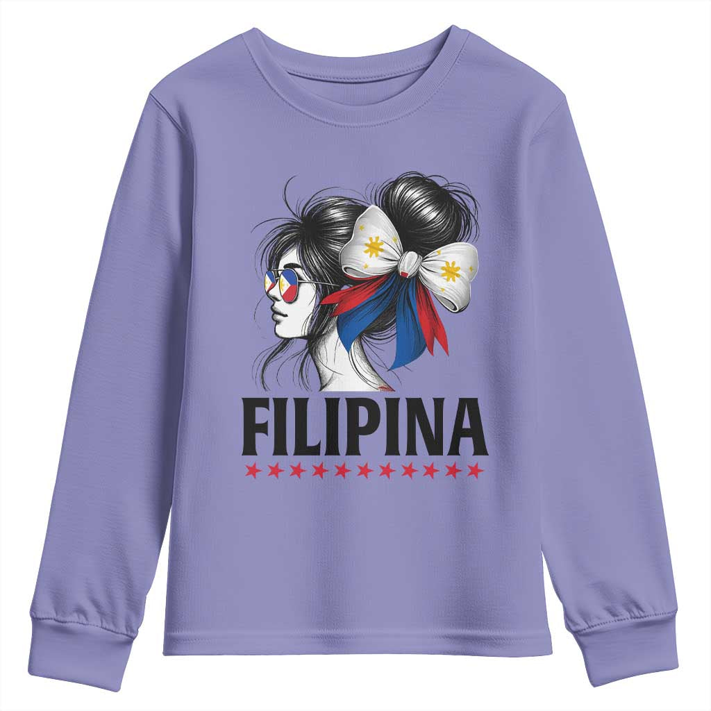 Filipina Girl Philippines Flag Proud Pinay Youth Sweatshirt - Wonder Print Shop