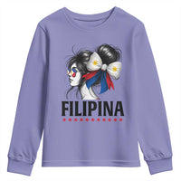 Filipina Girl Philippines Flag Proud Pinay Youth Sweatshirt - Wonder Print Shop