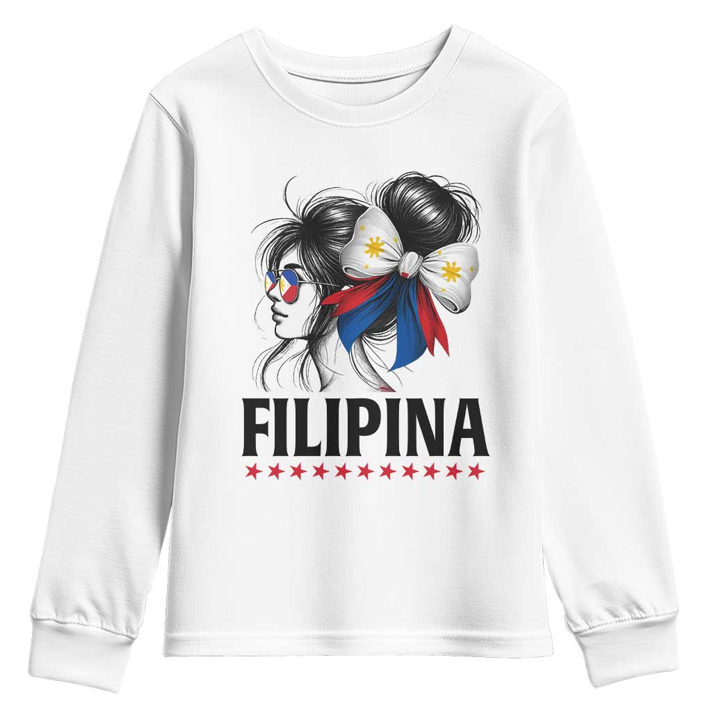 Filipina Girl Philippines Flag Proud Pinay Youth Sweatshirt - Wonder Print Shop