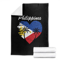 Filipino Pride Throw Blanket Pinoy Vintage Philippines Flag Heart - Wonder Print Shop
