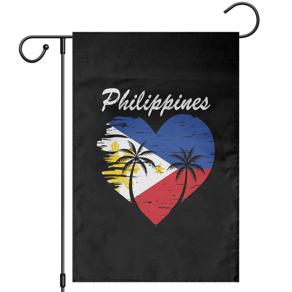 Filipino Pride Garden Flag Pinoy Vintage Philippines Flag Heart - Wonder Print Shop