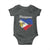 Filipino Pride Baby Onesie Pinoy Vintage Philippines Flag Heart - Wonder Print Shop