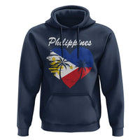 Filipino Pride Hoodie Pinoy Vintage Philippines Flag Heart - Wonder Print Shop