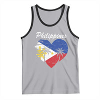 Filipino Pride Tank Top Pinoy Vintage Philippines Flag Heart - Wonder Print Shop