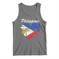 Filipino Pride Tank Top Pinoy Vintage Philippines Flag Heart - Wonder Print Shop