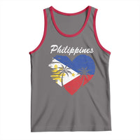 Filipino Pride Tank Top Pinoy Vintage Philippines Flag Heart - Wonder Print Shop
