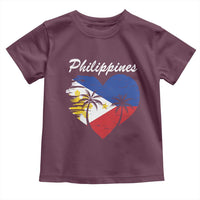 Filipino Pride Toddler T Shirt Pinoy Vintage Philippines Flag Heart - Wonder Print Shop