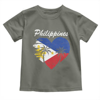 Filipino Pride Toddler T Shirt Pinoy Vintage Philippines Flag Heart - Wonder Print Shop