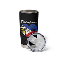 Filipino Pride Tumbler Cup Pinoy Vintage Philippines Flag Heart - Wonder Print Shop