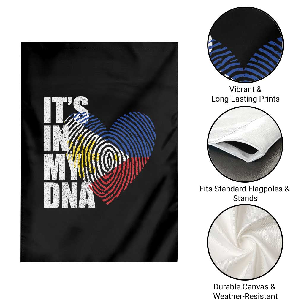 Filipino Pride Garden Flag Its In My DNA Patriotic Philippines Flag - Wonder Print Shop