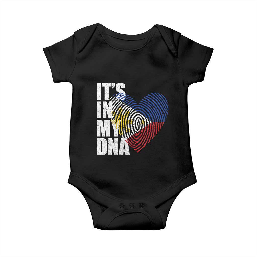 Filipino Pride Baby Onesie Its In My DNA Patriotic Philippines Flag - Wonder Print Shop