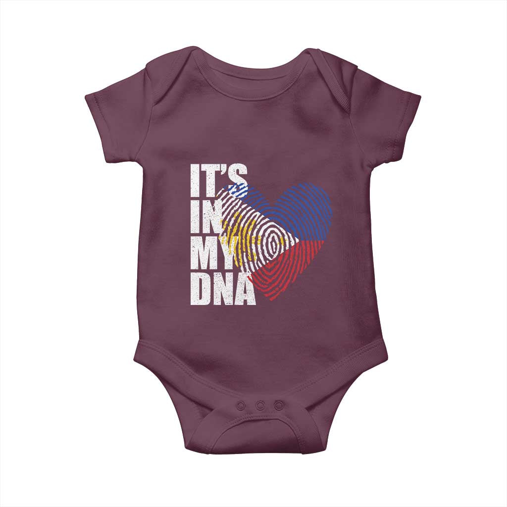 Filipino Pride Baby Onesie Its In My DNA Patriotic Philippines Flag - Wonder Print Shop