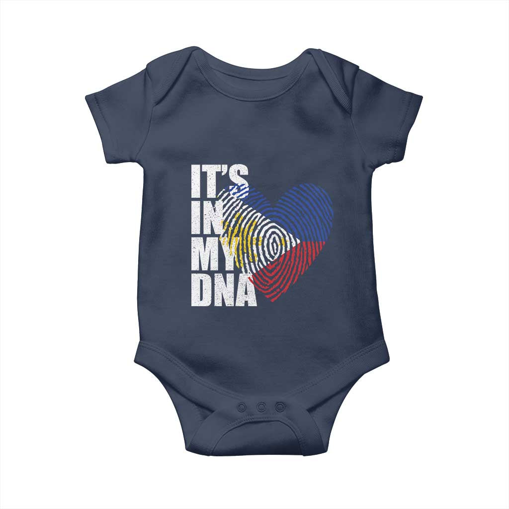 Filipino Pride Baby Onesie Its In My DNA Patriotic Philippines Flag - Wonder Print Shop