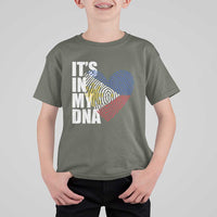 Filipino Pride T Shirt For Kid Its In My DNA Patriotic Philippines Flag - Wonder Print Shop