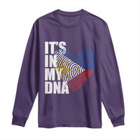Filipino Pride Long Sleeve Shirt Its In My DNA Patriotic Philippines Flag - Wonder Print Shop