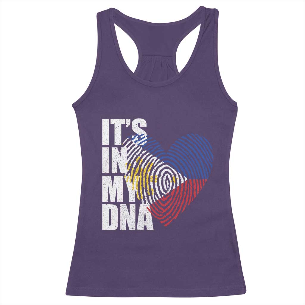 Filipino Pride Racerback Tank Top Its In My DNA Patriotic Philippines Flag - Wonder Print Shop
