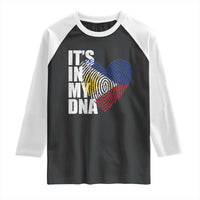 Filipino Pride Raglan Shirt Its In My DNA Patriotic Philippines Flag - Wonder Print Shop
