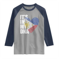 Filipino Pride Raglan Shirt Its In My DNA Patriotic Philippines Flag - Wonder Print Shop