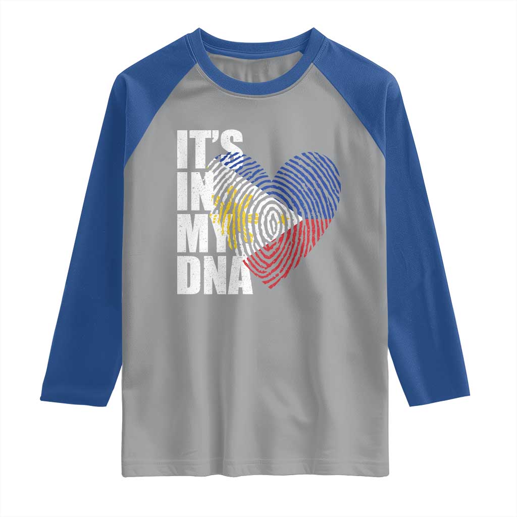 Filipino Pride Raglan Shirt Its In My DNA Patriotic Philippines Flag - Wonder Print Shop