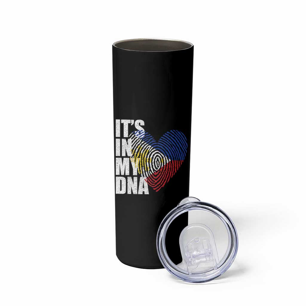 Filipino Pride Skinny Tumbler Its In My DNA Patriotic Philippines Flag - Wonder Print Shop