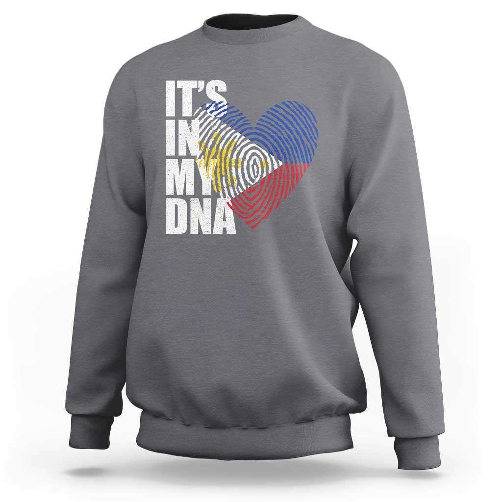 Filipino Pride Sweatshirt Its In My DNA Patriotic Philippines Flag - Wonder Print Shop