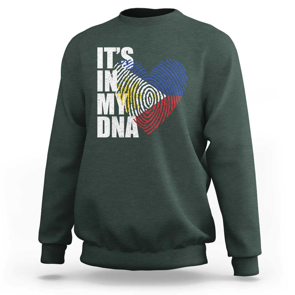 Filipino Pride Sweatshirt Its In My DNA Patriotic Philippines Flag - Wonder Print Shop