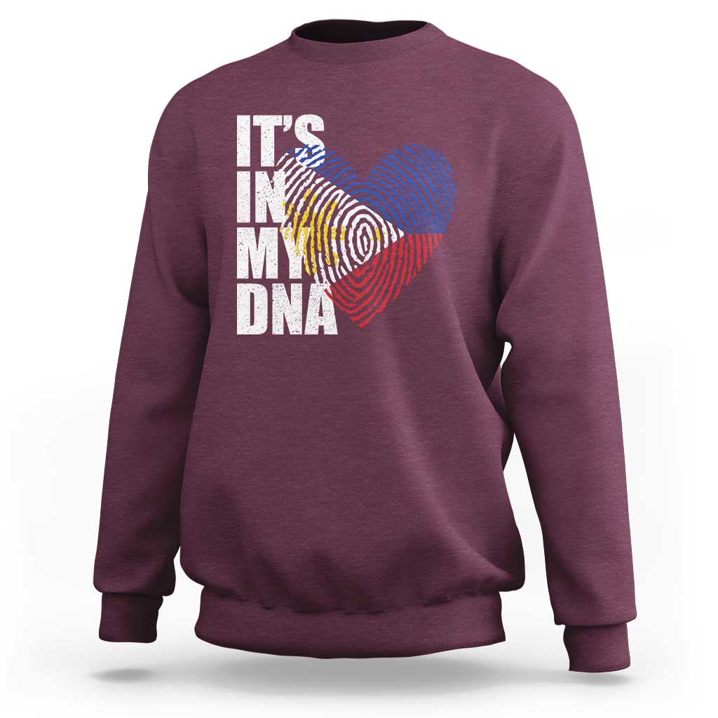 Filipino Pride Sweatshirt Its In My DNA Patriotic Philippines Flag - Wonder Print Shop