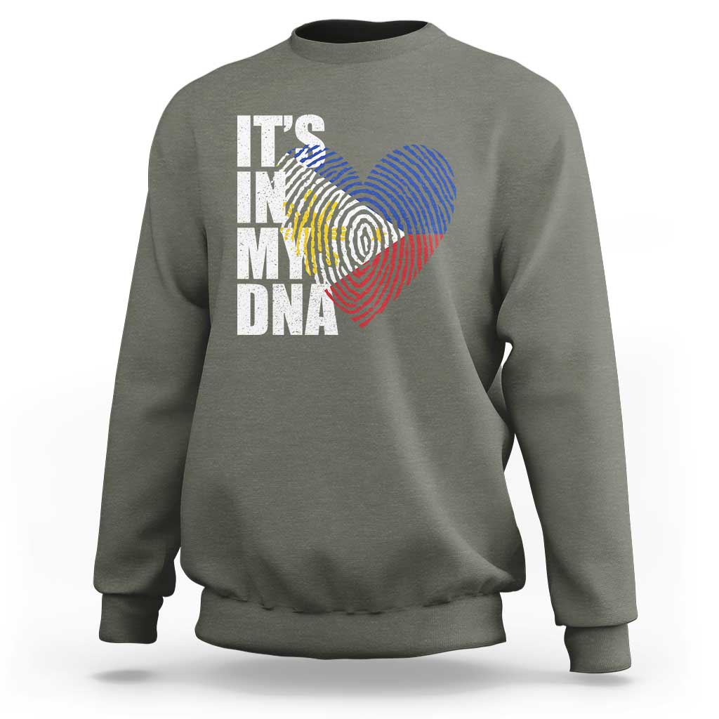 Filipino Pride Sweatshirt Its In My DNA Patriotic Philippines Flag - Wonder Print Shop