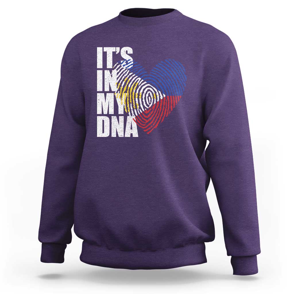 Filipino Pride Sweatshirt Its In My DNA Patriotic Philippines Flag - Wonder Print Shop