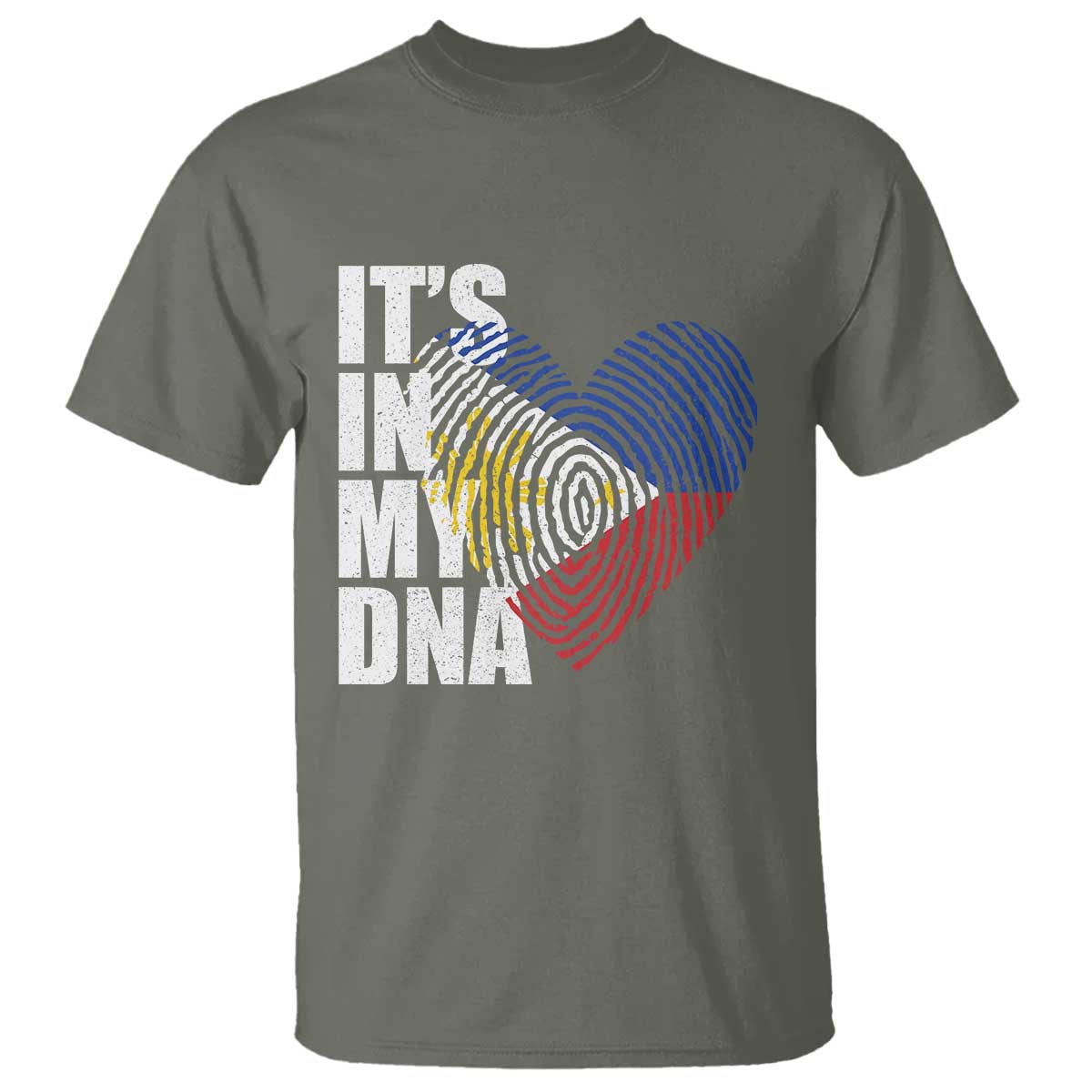 Filipino Pride T Shirt Its In My DNA Patriotic Philippines Flag - Wonder Print Shop