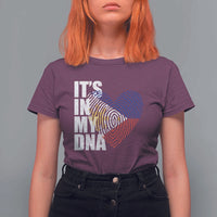 Filipino Pride T Shirt For Women Its In My DNA Patriotic Philippines Flag - Wonder Print Shop