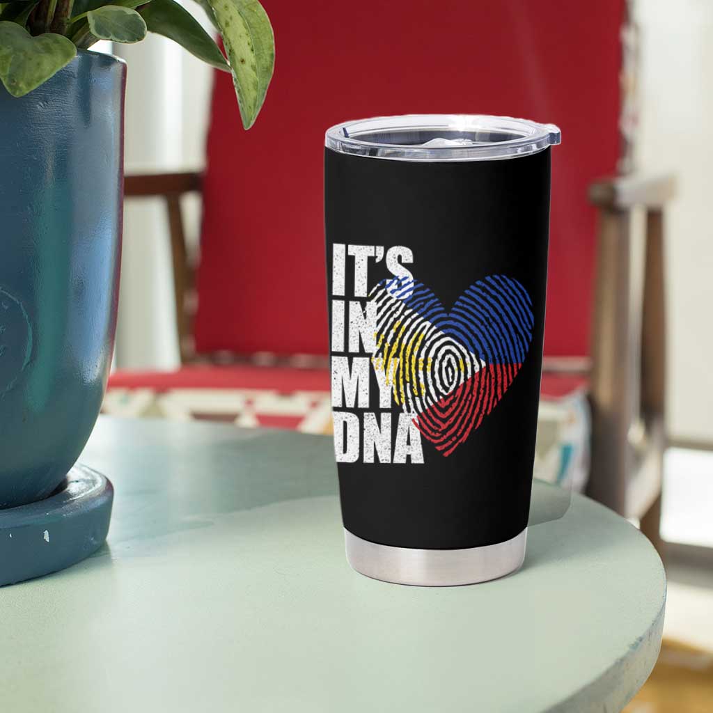 Filipino Pride Tumbler Cup Its In My DNA Patriotic Philippines Flag - Wonder Print Shop