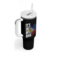 Filipino Pride Tumbler With Handle Its In My DNA Patriotic Philippines Flag - Wonder Print Shop