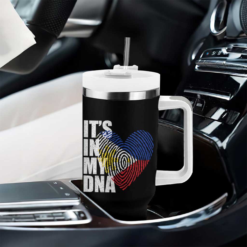 Filipino Pride Tumbler With Handle Its In My DNA Patriotic Philippines Flag - Wonder Print Shop