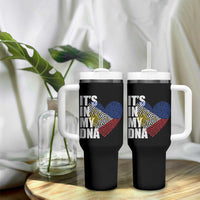 Filipino Pride Tumbler With Handle Its In My DNA Patriotic Philippines Flag - Wonder Print Shop