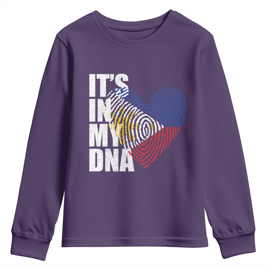 Filipino Pride Youth Sweatshirt Its In My DNA Patriotic Philippines Flag - Wonder Print Shop