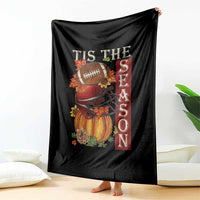 Thanksgiving Tis The Season Throw Blanket American Football Pumpkin Fall Season - Wonder Print Shop