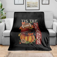Thanksgiving Tis The Season Throw Blanket American Football Pumpkin Fall Season - Wonder Print Shop